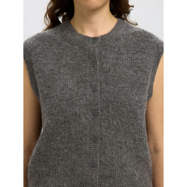 Selected Femme LULU SL BUTTON O-NECK VEST