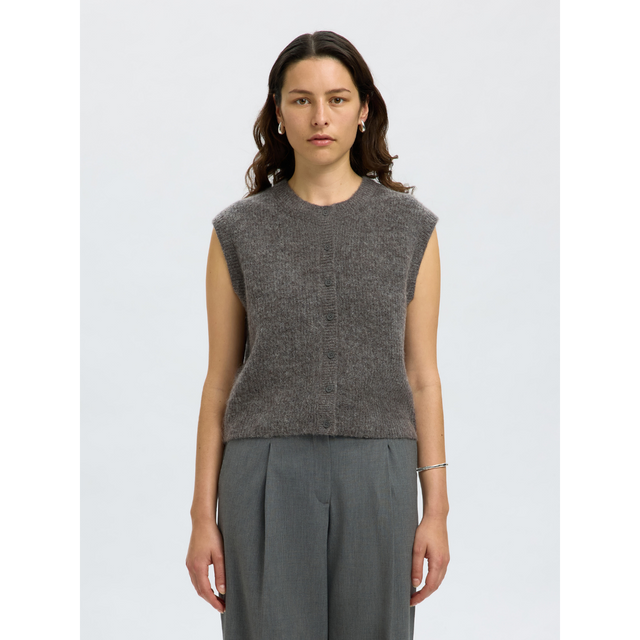 Selected Femme LULU SL BUTTON O-NECK VEST
