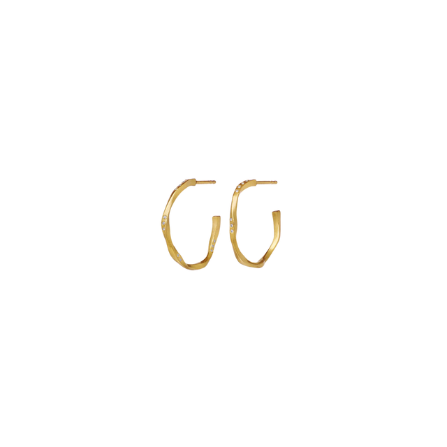 Mittelgroßer Mondstein-Echo-Ohrring