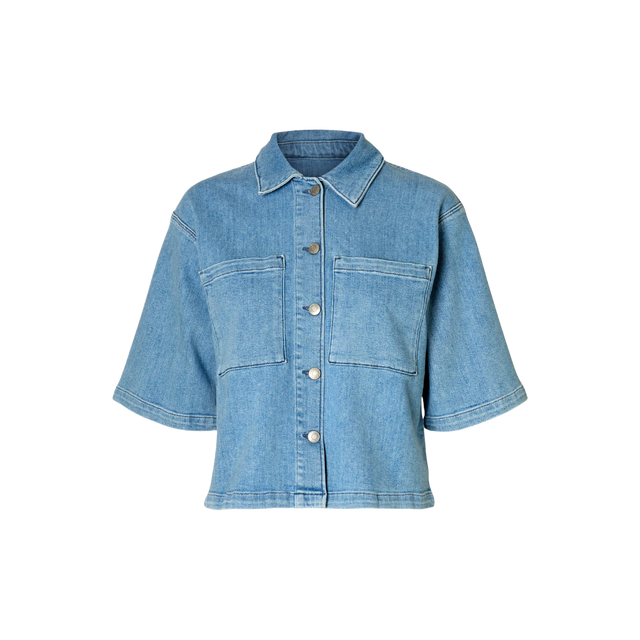 Selected Femme Anya 2/4 Short Denim Shirt