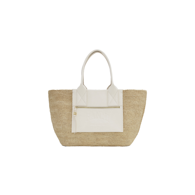 Ganni Easy Shopper Medium Raffia