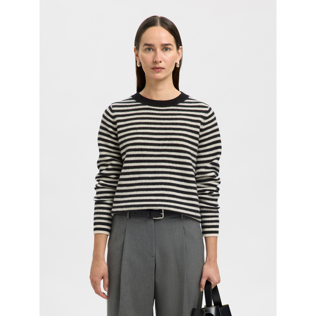 Selected Women Fana LS Knit Wool O-Neck