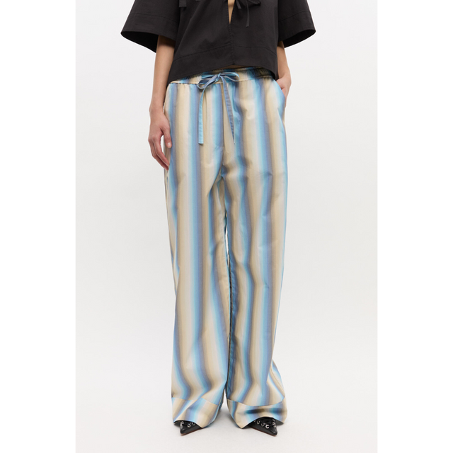 Ganni – Elastische Hose mit Ombre-Streifen