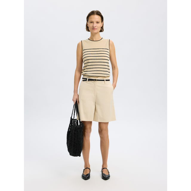 Selected Femme Esther Contrast Knit Top