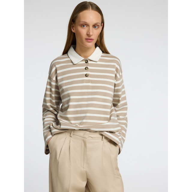 Selected Femme Wada LS Stripe Collar Top