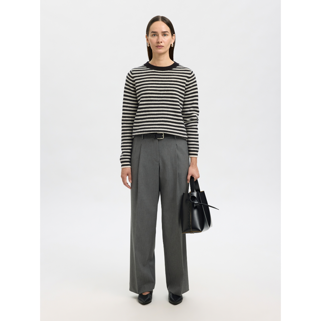 Selected Women Fana LS Knit Wool O-Neck