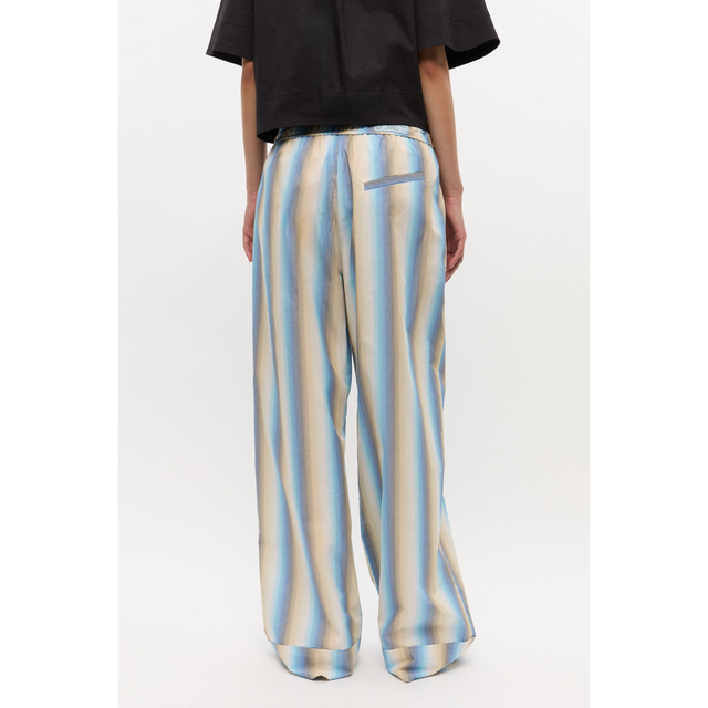 Ganni – Elastische Hose mit Ombre-Streifen