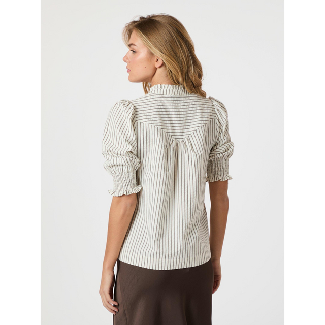 Neo Noir Diana Crepe Stripe Blouse