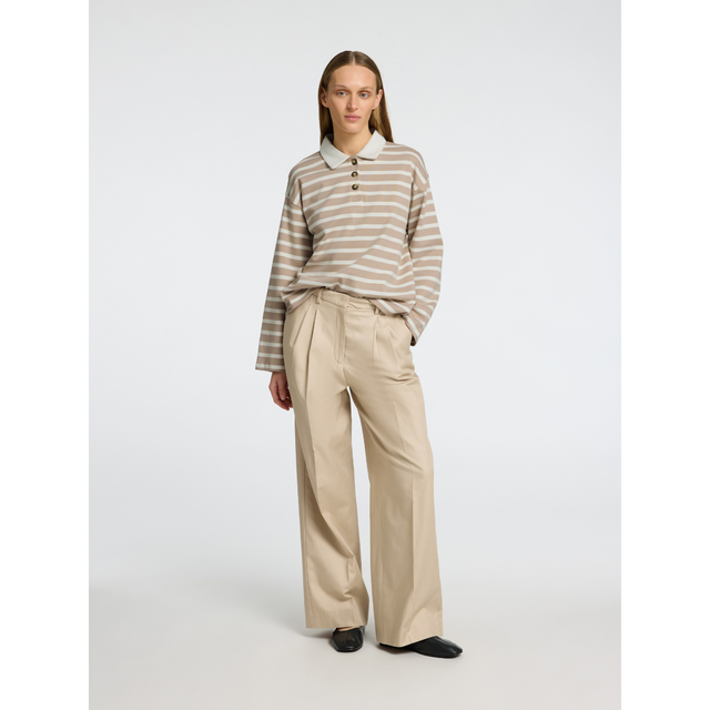 Selected Femme Wada LS Stripe Collar Top