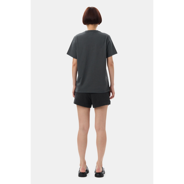 Ganni – Lässiges Basic-T-Shirt aus Jersey