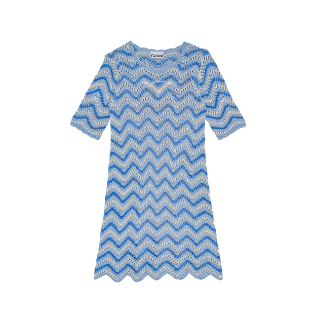 Ganni Häkel-Minikleid aus Baumwolle