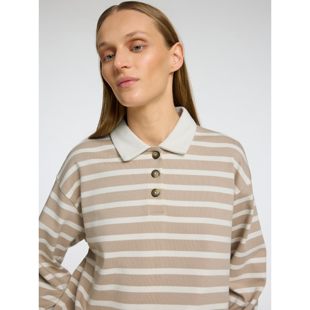 Selected Femme Wada LS Stripe Collar Top