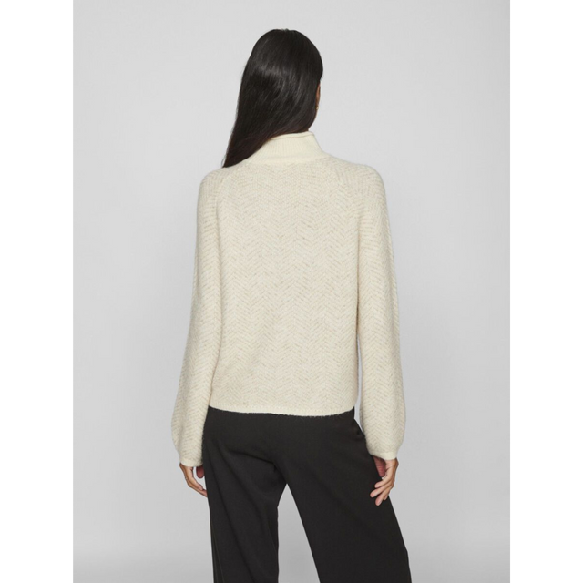 VILA – Lory Strickoberteil mit hohem Kragen