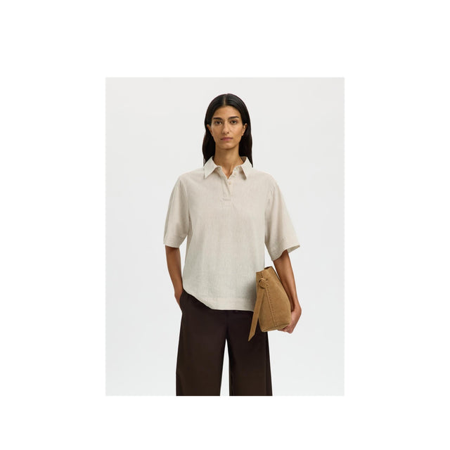 Selected Women Luisa Linen Blend Polo