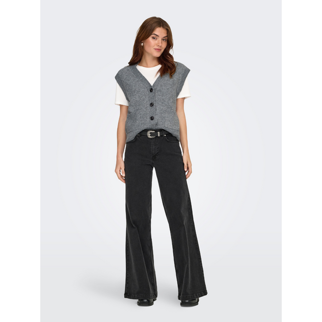 JDY Super Life S/L V-Neck Vest Knit