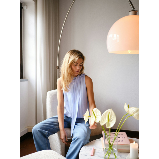 Neo Noir Veda Stripe Top