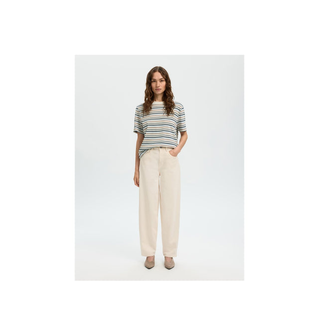 Selected Femme Essential SS Striped Boxy T-shirt