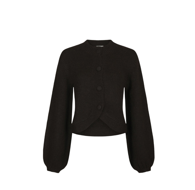 Neo Noir Gio Fluffy Knit Cardigan