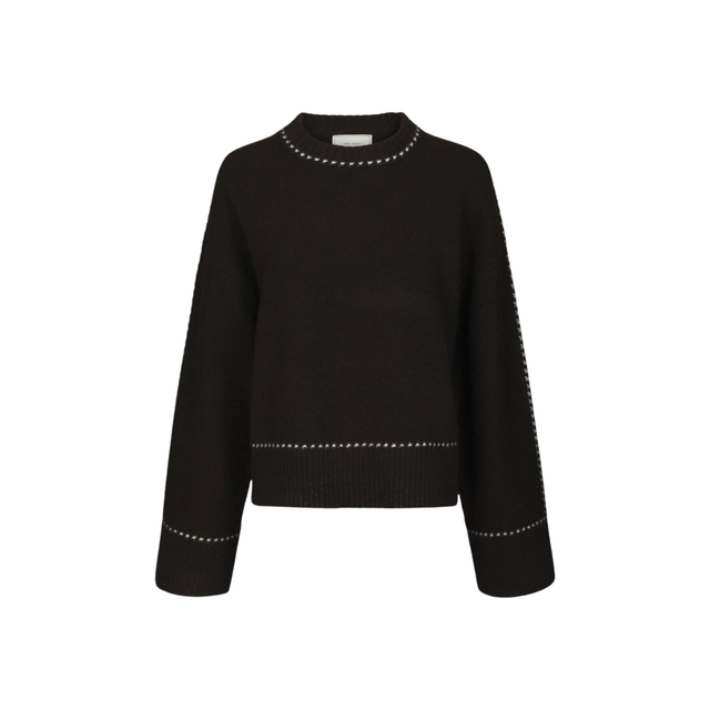 Neo Noir Roeme Knit Stitch Blouse