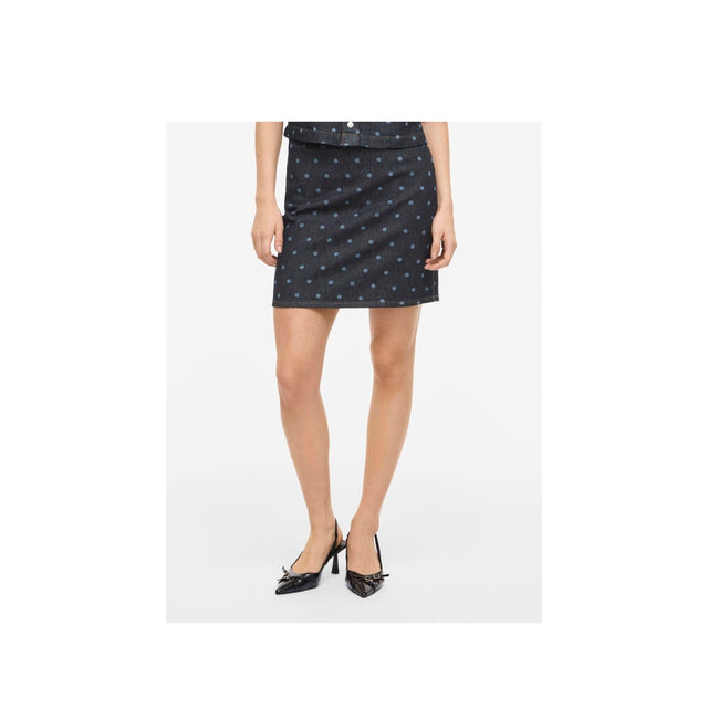 VILA Vipal HW Dot Short Denim Skirt