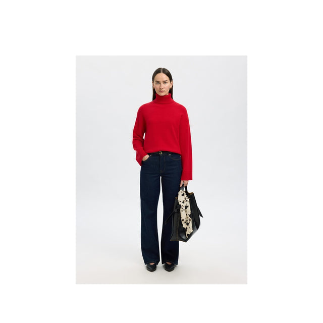Selected Women SLFKAMMA LS KNIT ROLL NECK