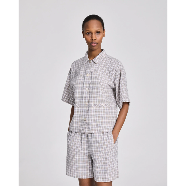 Gai Lisva Elsa S/S Checkered Shirt W/Pocket