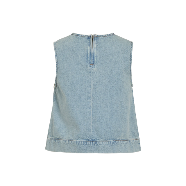 VILA Vipal O-Neck Short LBD Denim Top