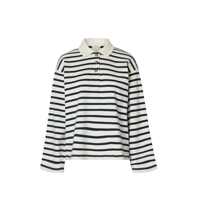 Selected Femme Wada LS Stripe Collar Top