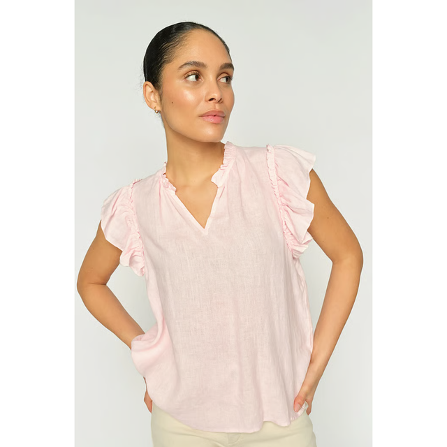 Mos Mosh Tea Linen Blouse