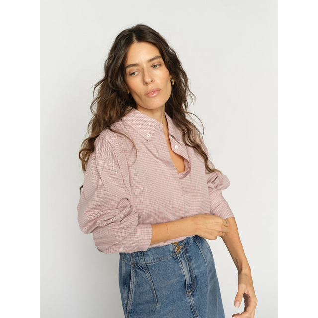 Smuk ternet oversize skjorte fra Mos Mosh - siden