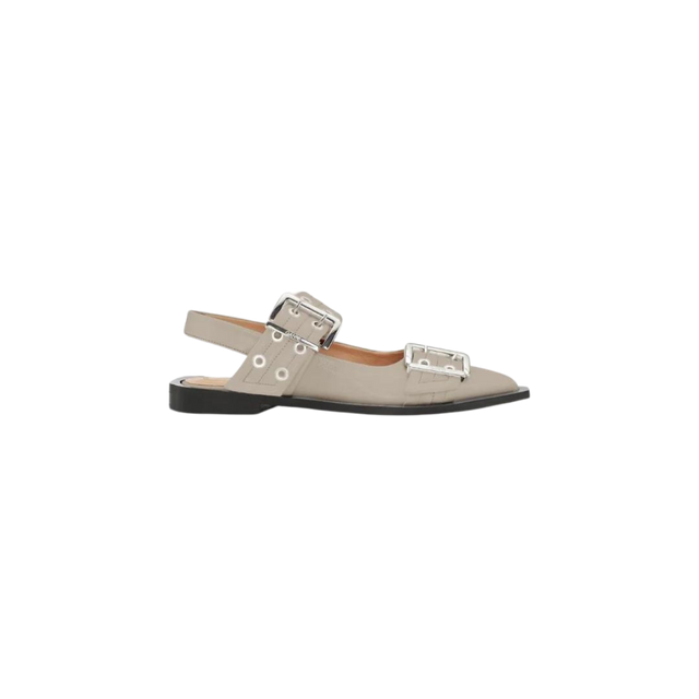 Ganni Feminine Buckle Ballerina