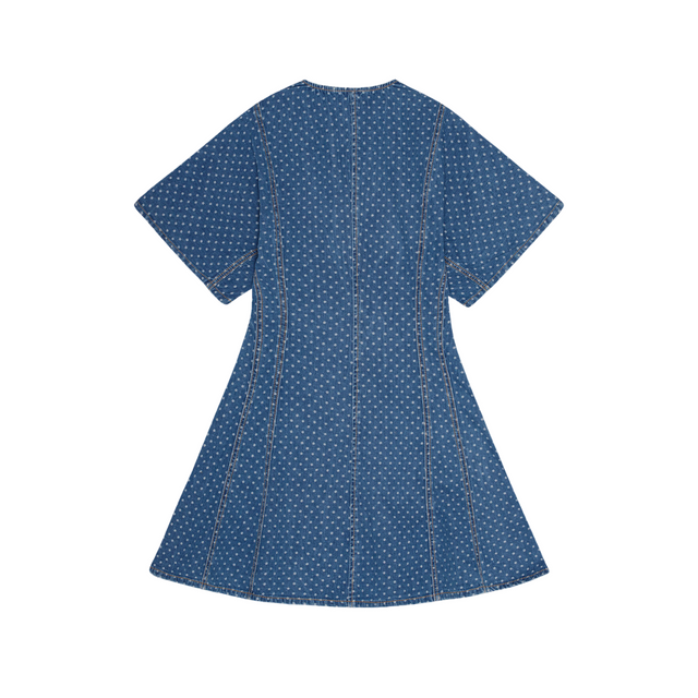 Ganni Light Jacquard Denim Mini Dress