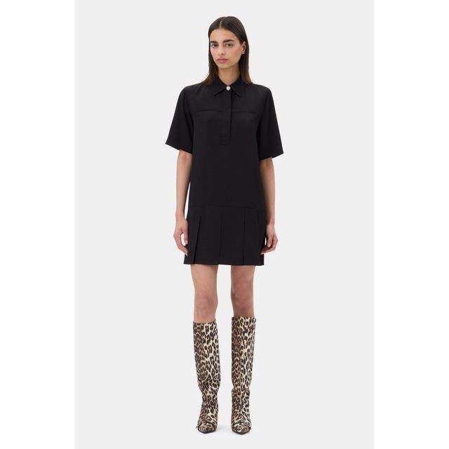 Ganni Viscose Twill Mini Dress