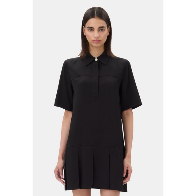 Ganni Viscose Twill Mini Dress