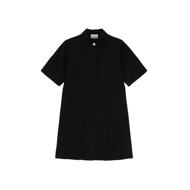 Ganni Viscose Twill Mini Dress