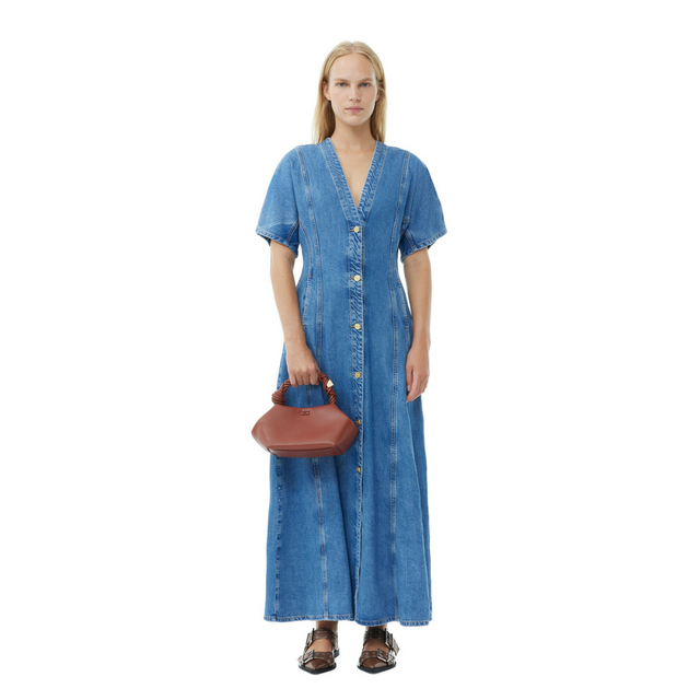 Ganni Future Denim Maxi Dress