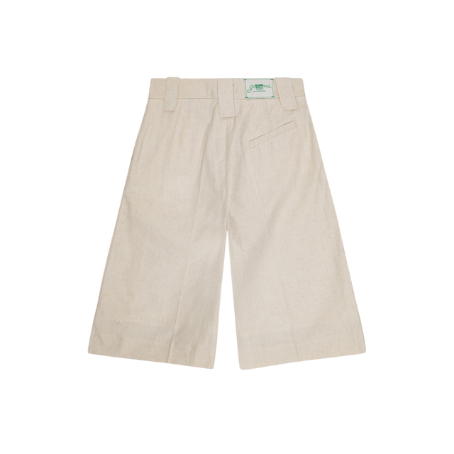 Ganni Cotton Melange Wide Shorts