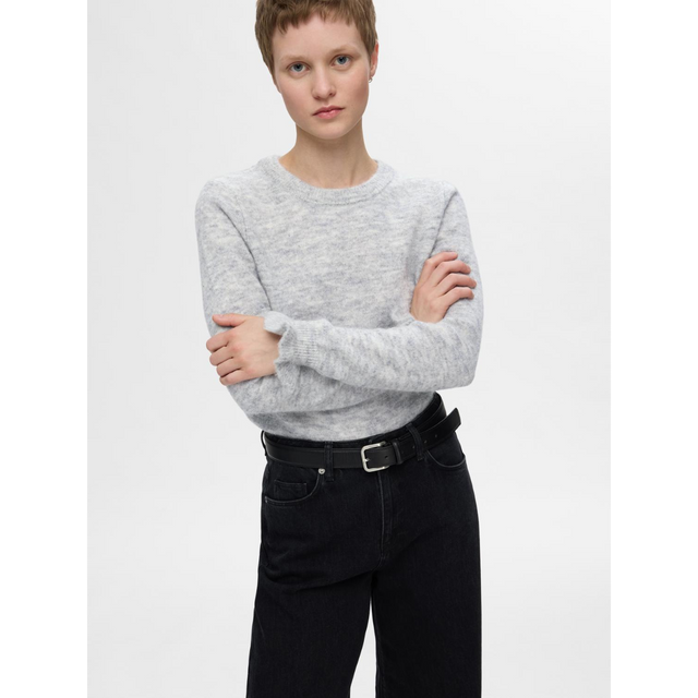 Ausgewählter Femme Lulu LS Knit Frill Cuff O-Neck