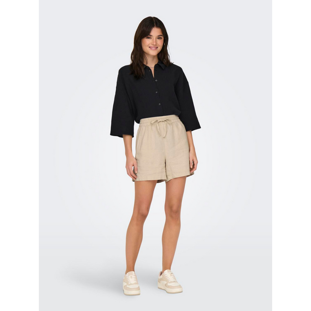 JDY Say HW Linen String Shorts