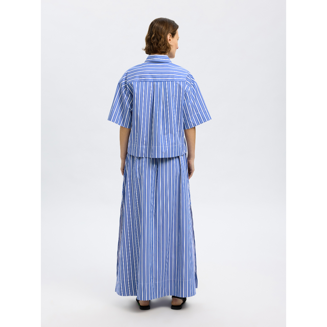 Selected Femme Fia 2/4 Cropped Striped Shirt
