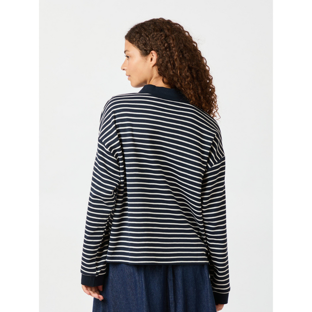 Neo Noir Sara Stripe Polo Blouse