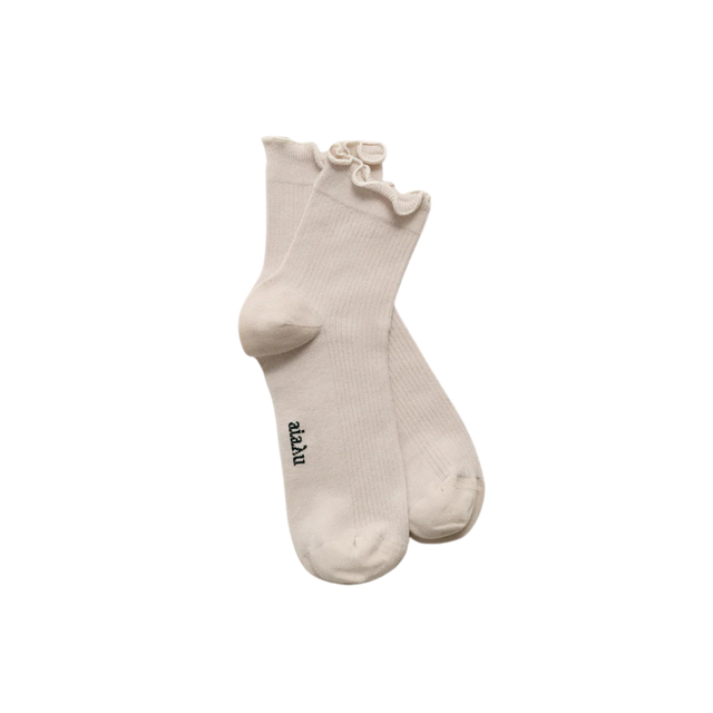 Aiayu Cotton Frill Sock