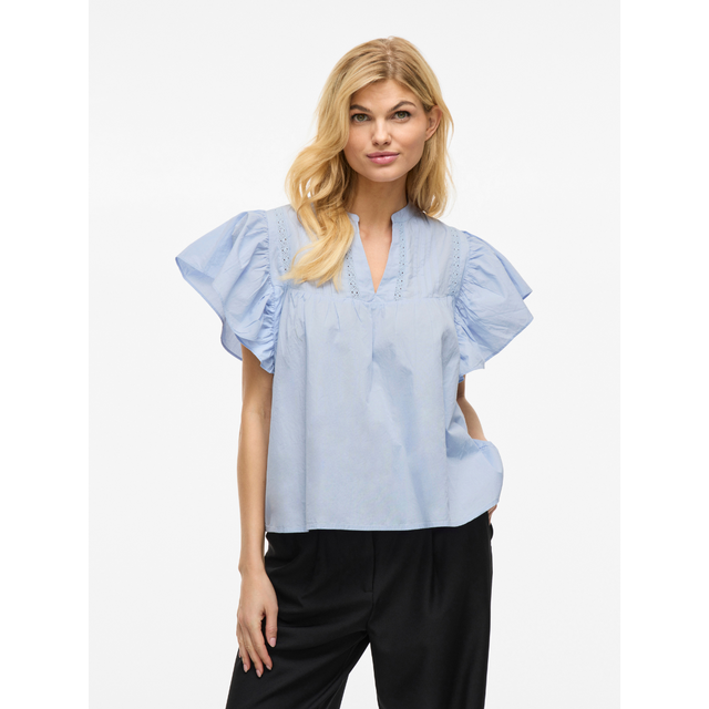 VILA-Laurel S/S V-Ausschnitt Top/Ka