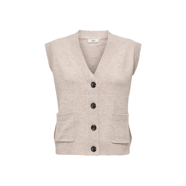 JDY Super Life S/L V-Neck Vest Knit