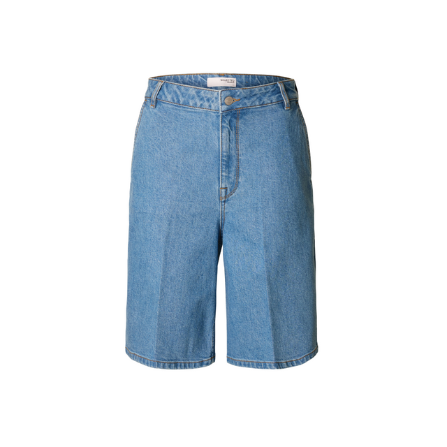 Selected Femme Evelyn Bermuda Denim Shorts