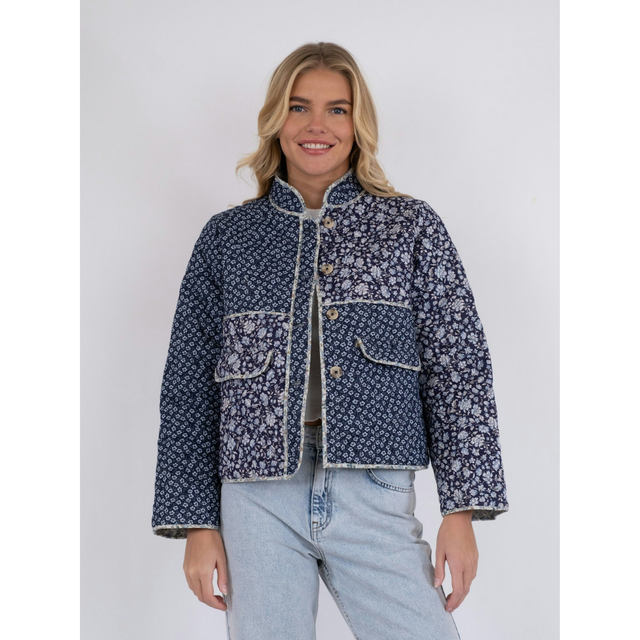 Neo Noir Kamil Quilt Combination Jacket