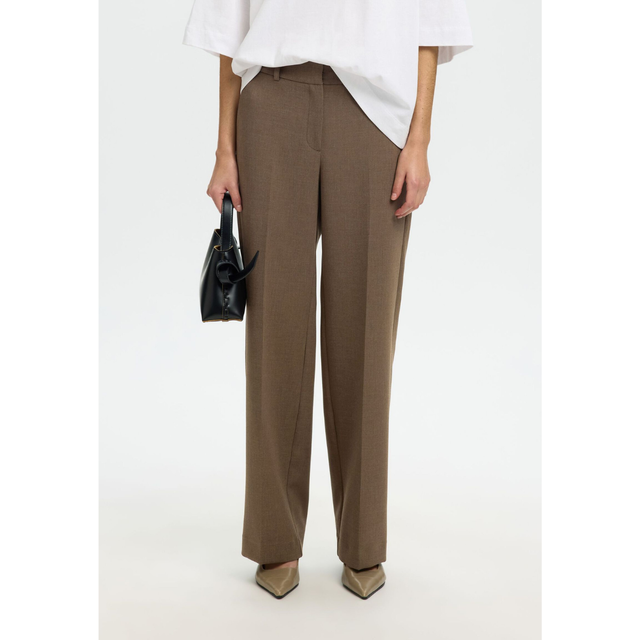 Selected Women SLFRITA MW WIDE PANT MELANGE