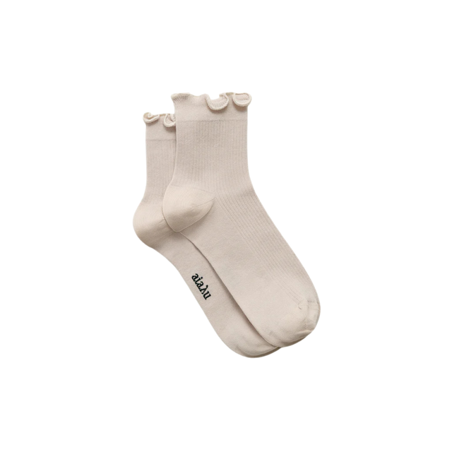 Aiayu Cotton Frill Sock