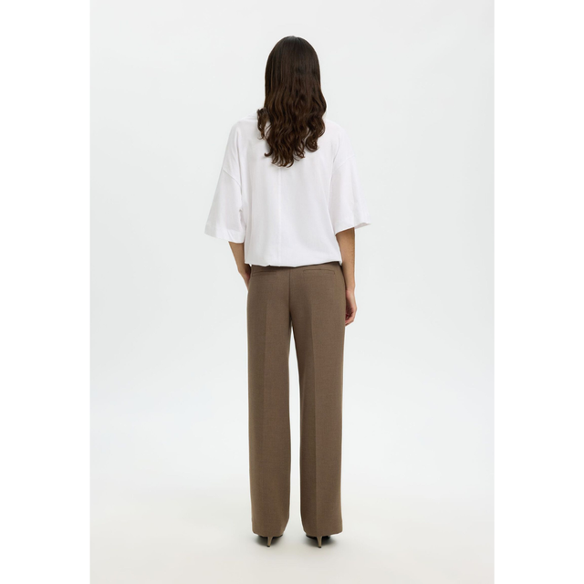 Selected Women SLFRITA MW WIDE PANT MELANGE
