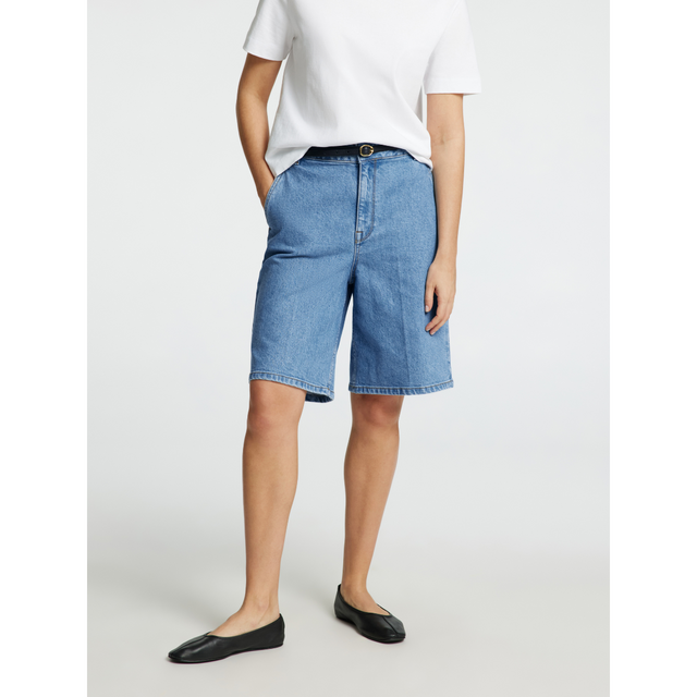 Selected Femme Evelyn Bermuda Denim Shorts